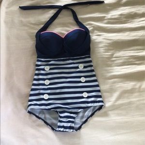 Nautical One Piece Swimsuit NEVER WORN sz SM